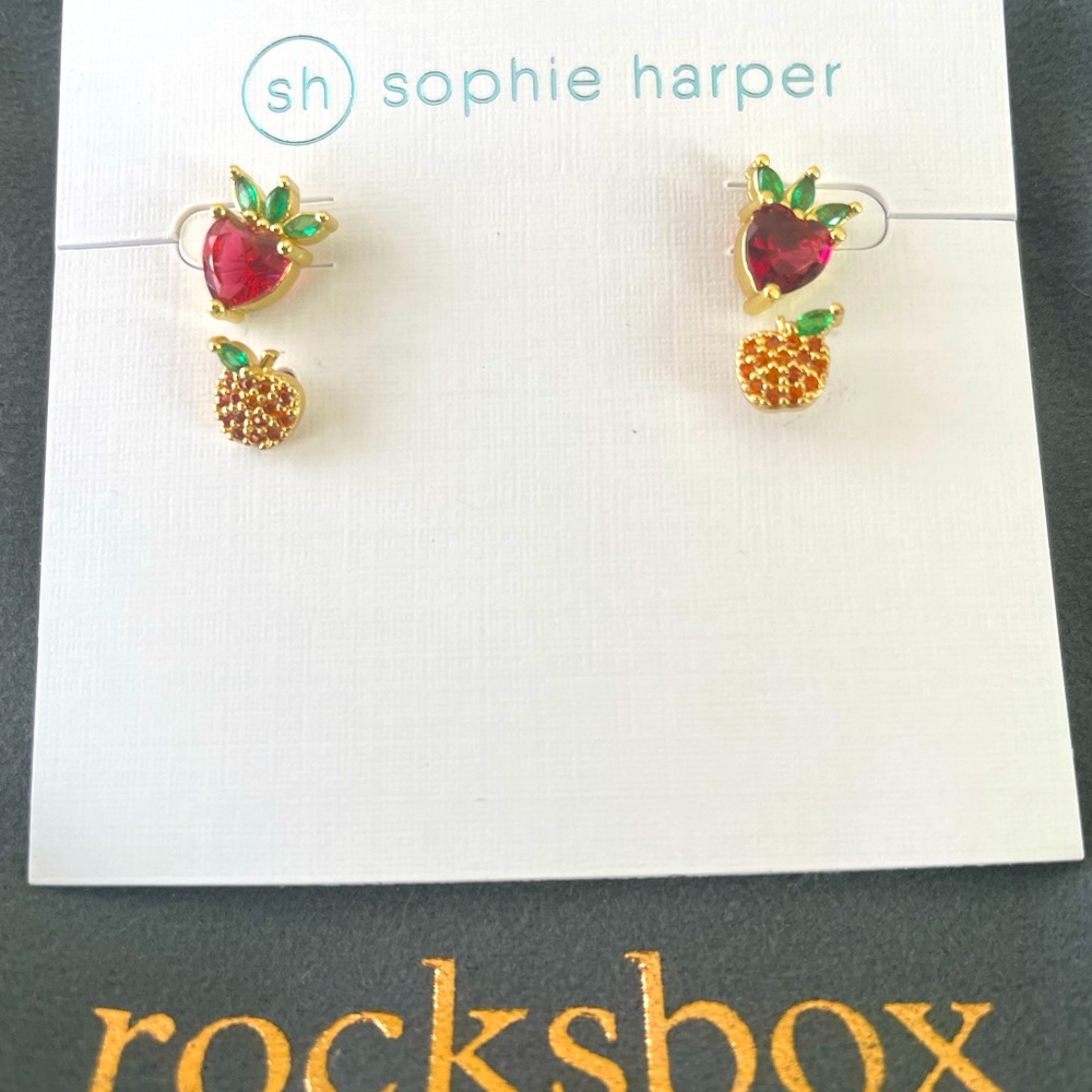 Sophie Harper Fruit Earrings. 🍓🍊